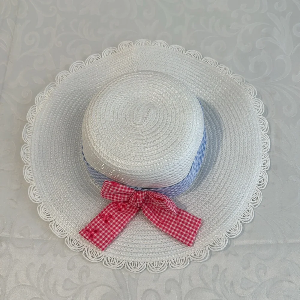 Bonnie Jean Flutter Sleeves Mixed Print Dress with Matching Hat. 3T - Picture 12 of 12